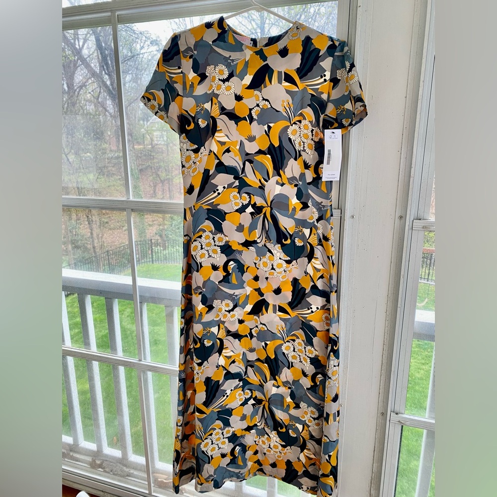 La DoubleJ Midi blue gray floral dress M